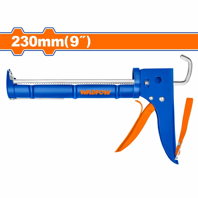 9-Inch Solid-Silicone Caulking Gun – Integrated Cut Function, Toothed Iron Rod 1
