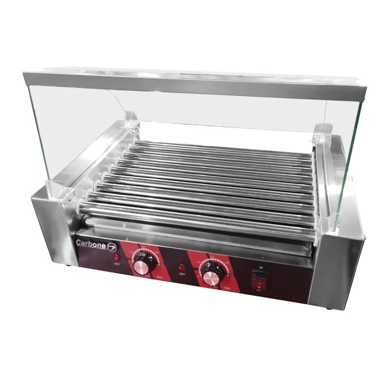 9-Roller Rotating Hot Dog Sausage Grill – 1080W With Dual Temperature Control (1-Year Warranty) 1