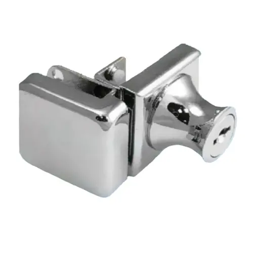 90-Degree Edge-Mount Glass Lock – Chrome Finish, Compatible With 5–6Mm Glass 1