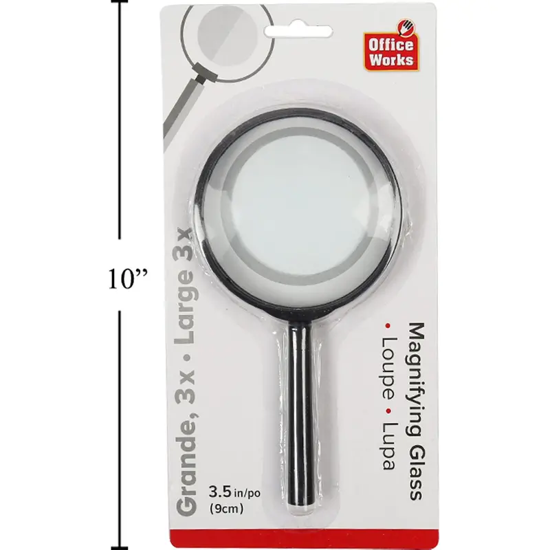 90Mm Glass-Lens Magnifier With Metal Frame – Handheld Loupe For Detailed Work 1