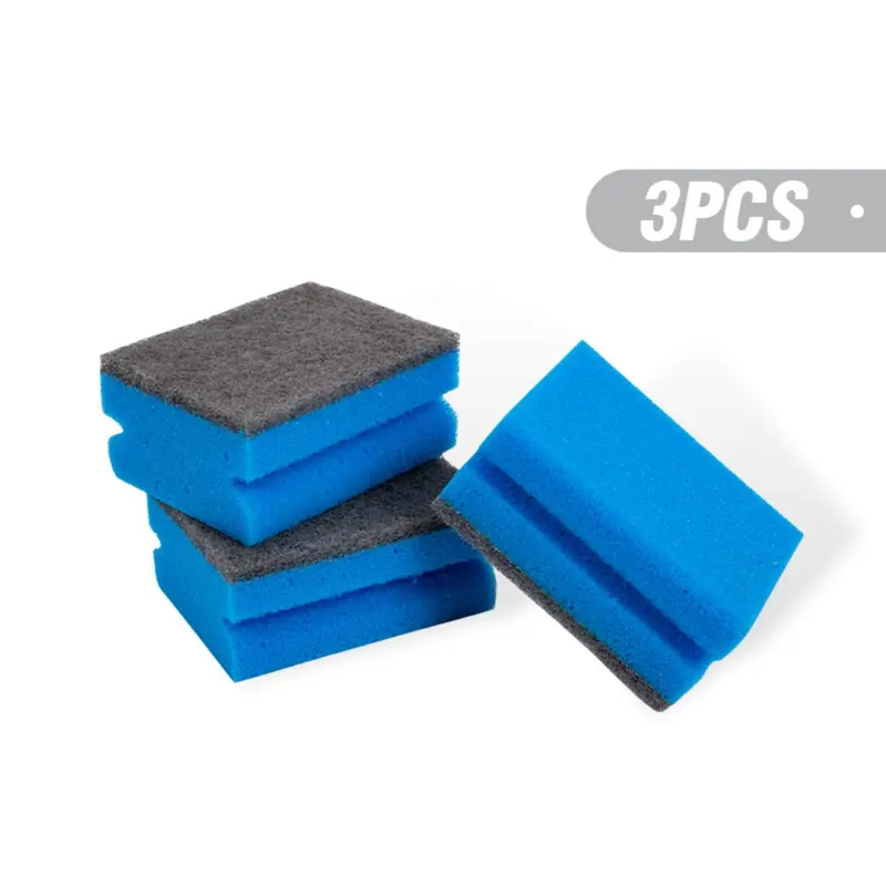 Abrasive Scouring Sponges – 3-Pack, 9.3X7X4.2Cm Heavy-Duty Cleaning Pads 1