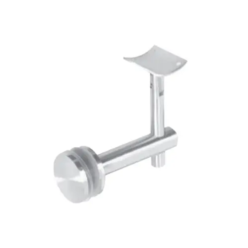 Adjustable Glass Handrail Support – Satin Finish, Compatible With 8–15 Mm Glass 1