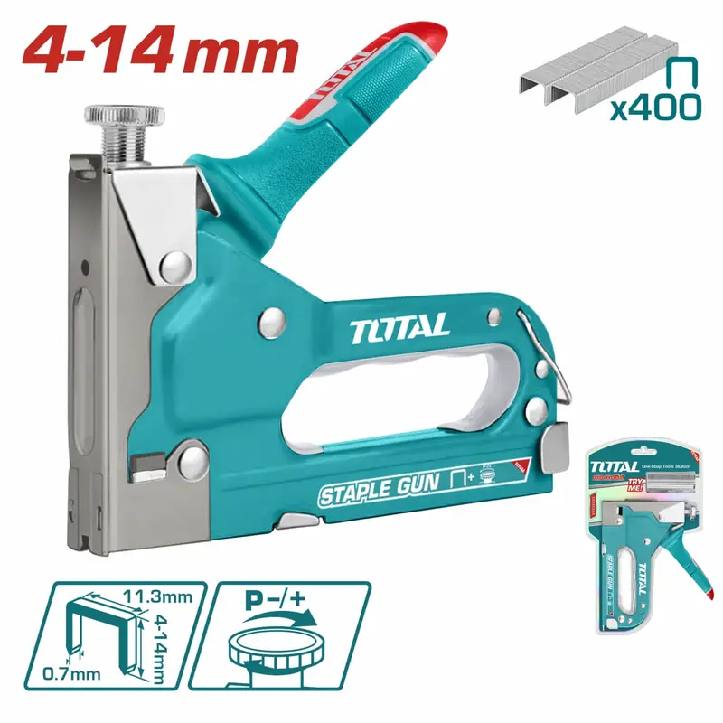 Adjustable-Strength Industrial Stapler – Compatible With 11.3 Mm Staples (4–14 Mm Lengths) 1