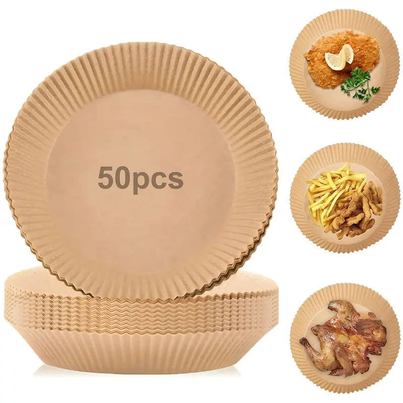 Air Fryer Liners – Non-Stick Disposable Parchment Paper (50 Pcs, 16 Cm Diameter) 1