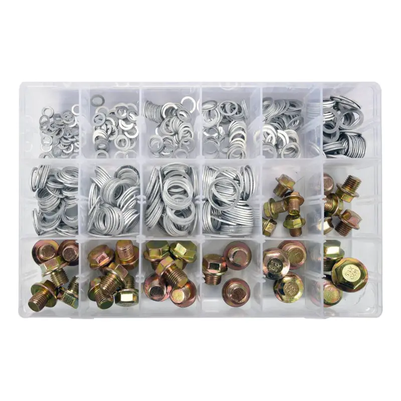 Aluminum Drain Plugs & Gasket Set – 534-Piece Oil Pan Sealing Kit 1
