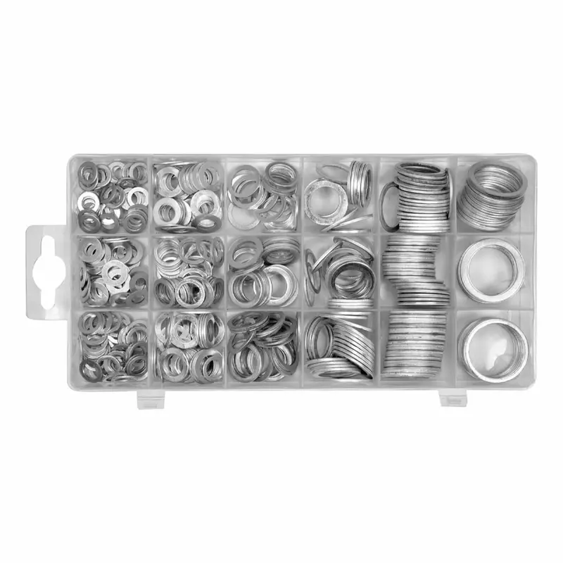 Aluminum Washer Assortment – 450-Piece Mixed-Size Kit 1