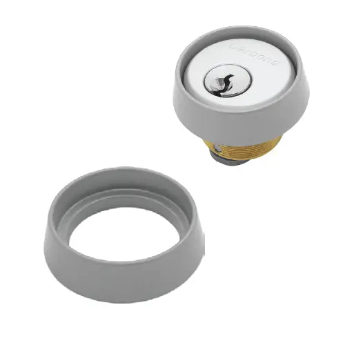 Anti-Theft Mortise Cylinder Ring – 1-5/32", Brushed Silver Finish (Sold Individually) 1