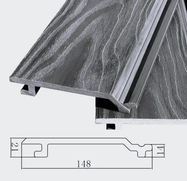 Ash-Finish Exterior Wpc Decking Board – 21 × 148 × 2900 Mm 1