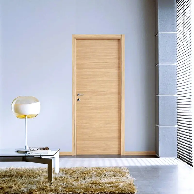 Ash-Finish Wpc Interior Door – 100X215 Cm With Complete Frame & Silver Fittings 1