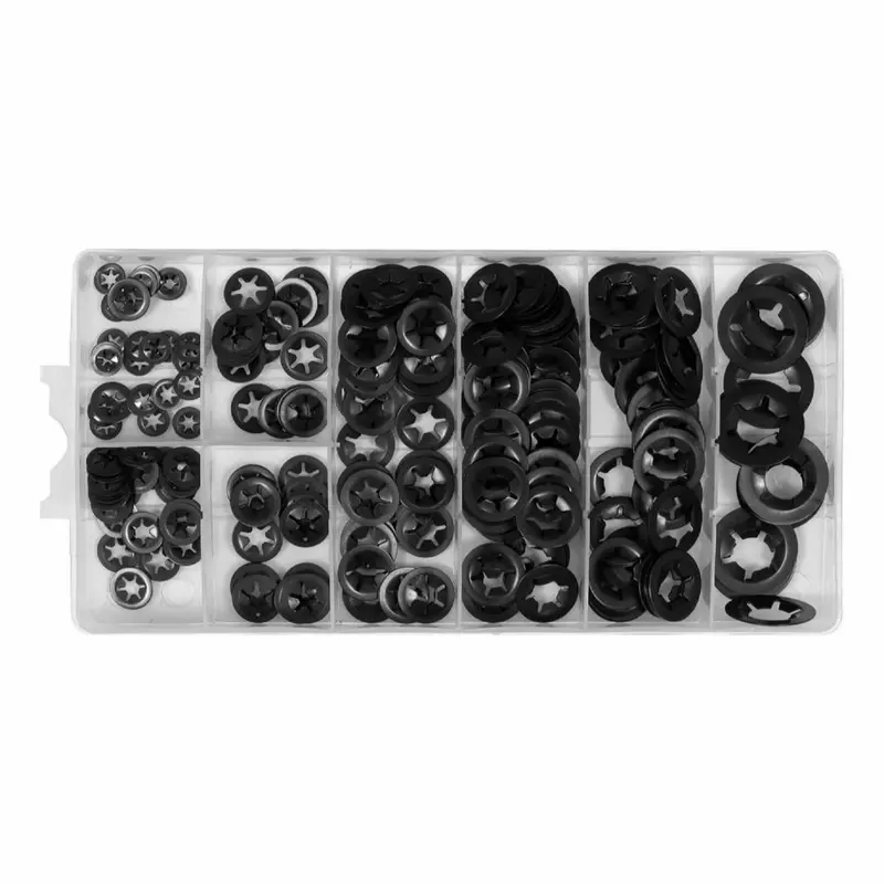 Assorted Spring Washers Kit – 260-Piece 65Mn Steel Set (M3–M12) 1