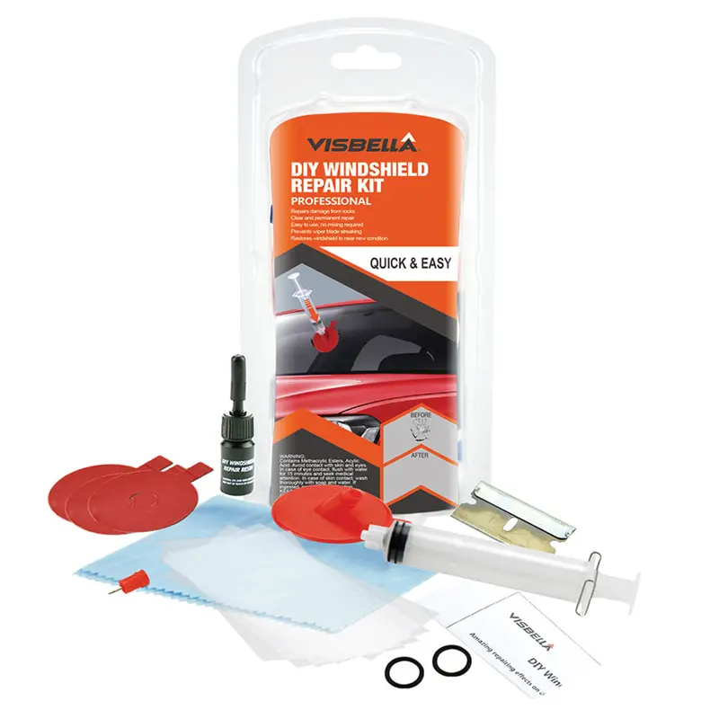 Automotive Windshield & Glass Repair Kit – Fast-Curing (30–5 Minute Set Time), Uv-Resistant Resin System 1