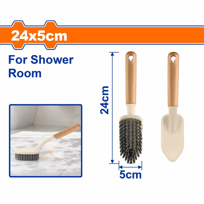 Bathroom & Tile Scrub Brush – 24X5Cm Stiff Plastic Bristles For Showers, Tubs & Wet Areas 1