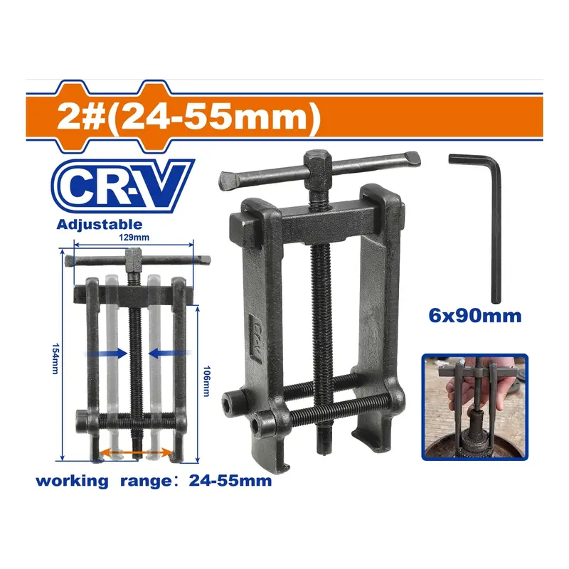 Bearing Extractor – Type 2 (24–55 Mm), Cr-V Steel, 9.1 Kn Max Force 1