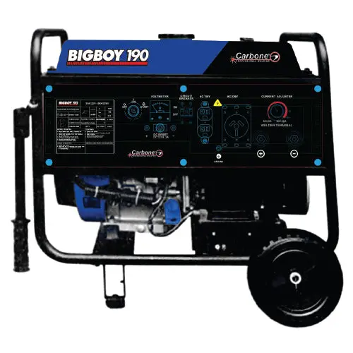 Big Boy Gas-Powered Welder-Generator – 190 Amp, 110/220 V, 60 Hz, Portable Dual-Voltage Unit 1