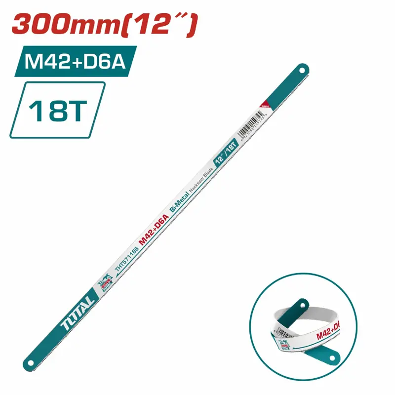 Bimetal Hacksaw Blades – 300 Mm (12") Length, M42 + D6A Alloy 1