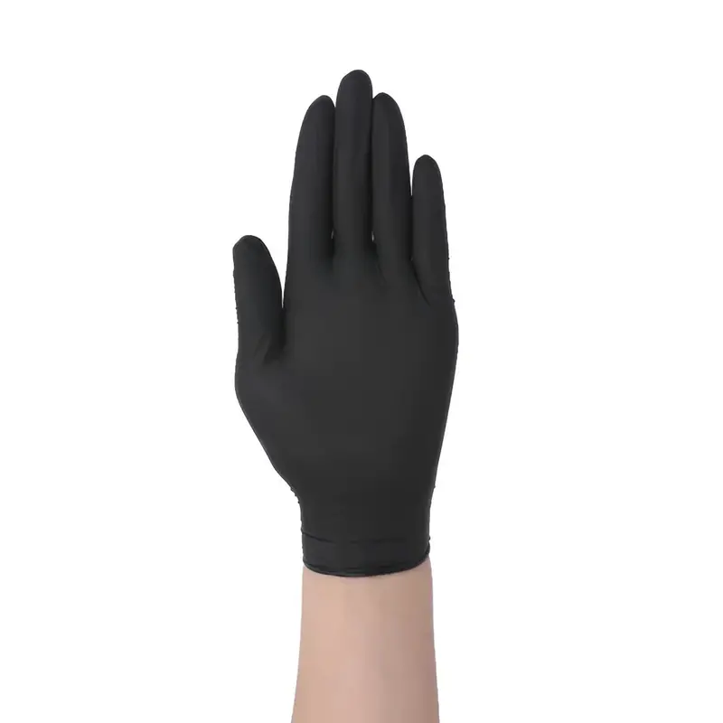 Black Nitrile Disposable Gloves – Medium Size, 100-Piece Box For Daily Use 1