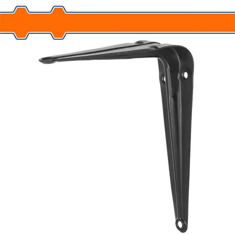 Black Shelf Brackets – 6-Mount Design, Heavy-Duty Support (Hardware Not Included) 1