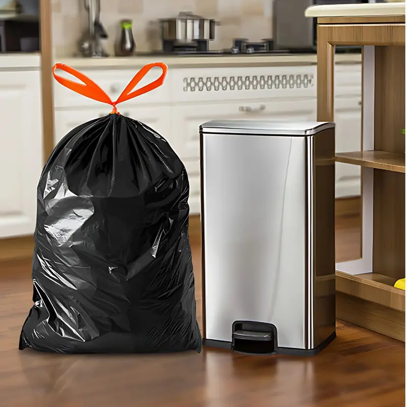 Black Waste Bags – 15-Piece Pack For General Household Or Commercial Use 1