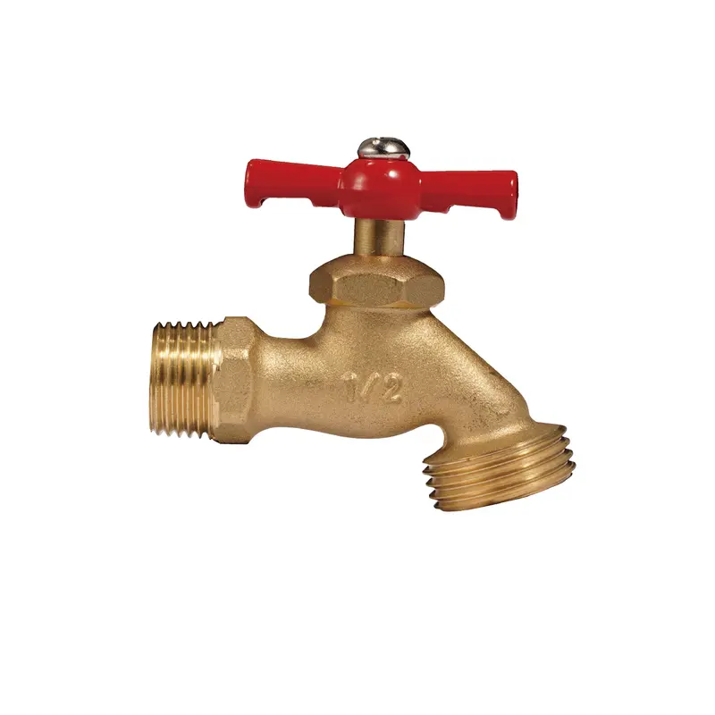 Brass Garden Hose Bib Tap: Dual-Threaded 1/2" & 3/4" Male Npt Outlet For Outdoor Water Access 2