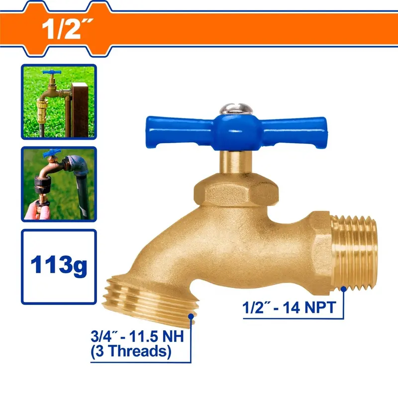 Brass Garden Hose Threaded Coupling – 1/2" (13 Mm) Fip, Lightweight 113 G, For Outdoor Faucets & Irrigation 1