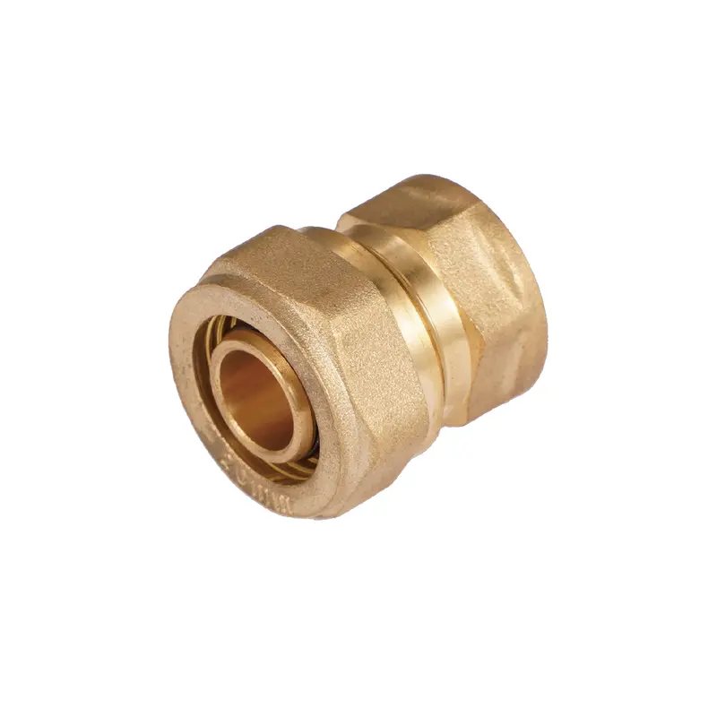Brass Threaded Female Compression Adapter: 1/2" X 3/4" (20 Mm) For Water And Gas Connections 2