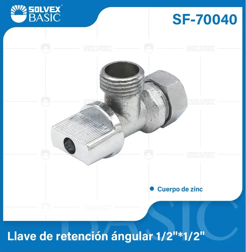 Bright-Finish Zinc Alloy Angle Valve – 1/2 Inch Compression Inlet 1