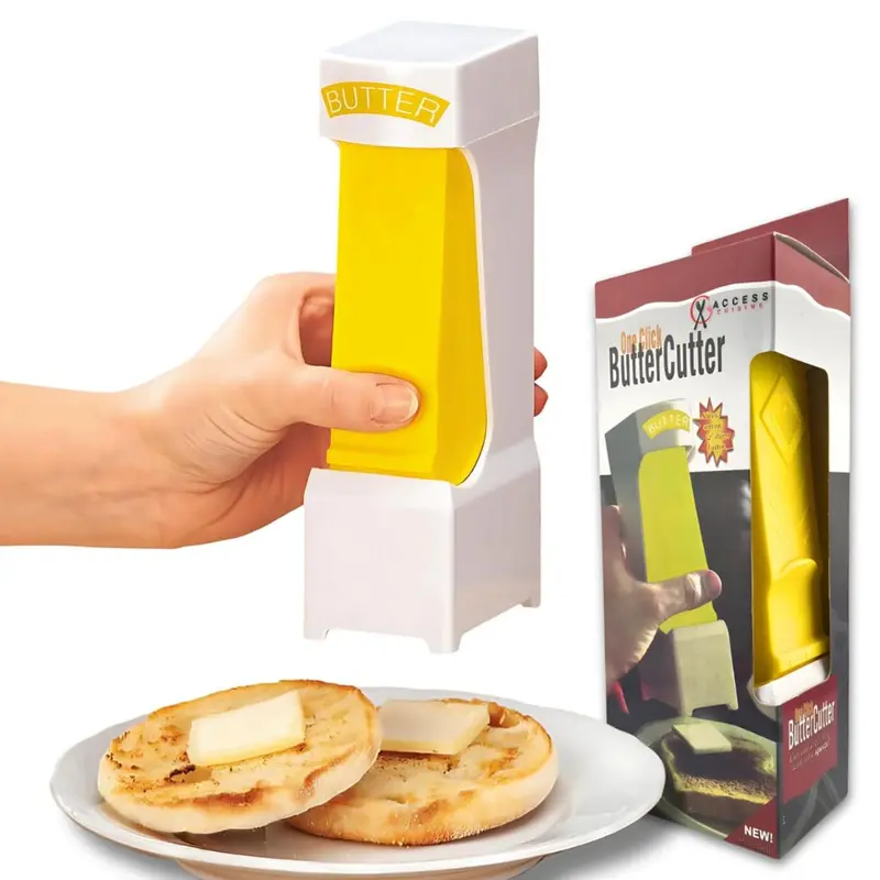 Butter Bar Dispenser With Built-In Cutter – One-Click Slicing Tool For Stick Butter 1