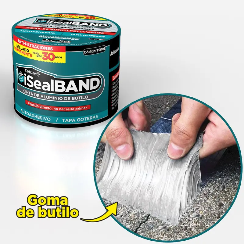 Butyl-Aluminum Roof Leak Sealant Tape – 4 In × 5 M, 30-Year Durability 1