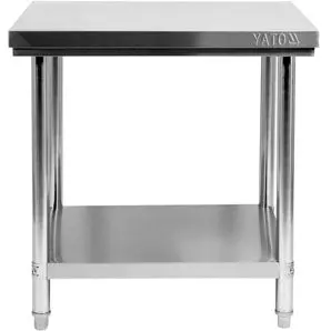 Central Stainless Steel Workbench With Shelf 1