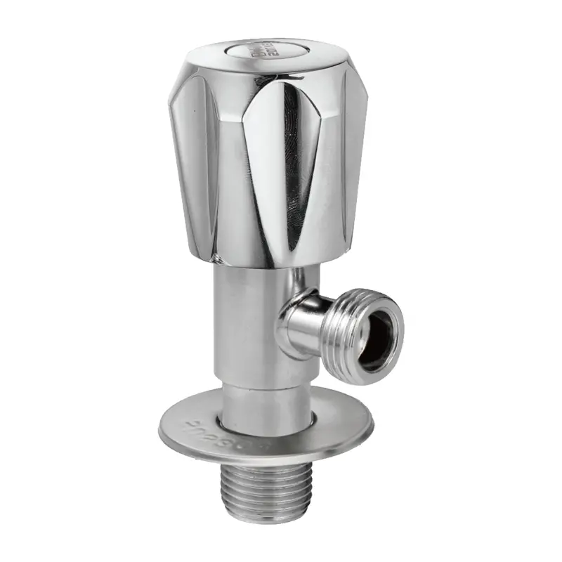 Chrome Angle Valve – Stainless Steel Housing With Plastic Cartridge And Metal Lever Handle 2