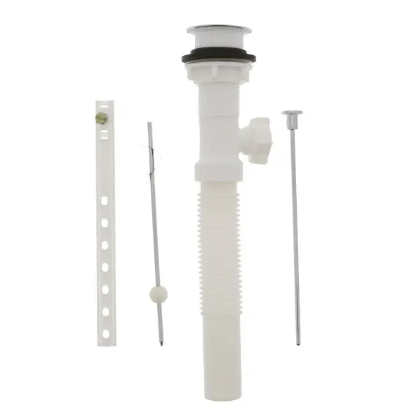 Chrome-Finished 1-1/4" Flexible Sink Drain Assembly 1