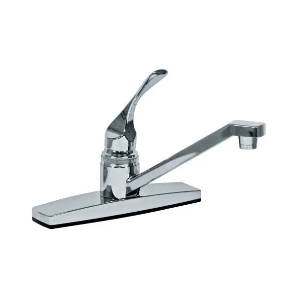 Chrome-Finished Plastic Kitchen Faucet With Pull-Down Spray Head 1