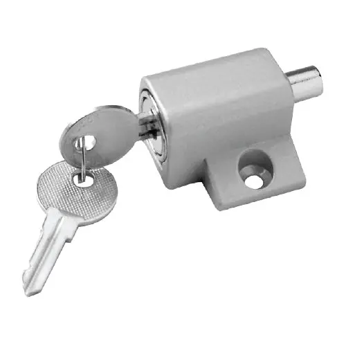 Chrome-Finished Push-Lock Sliding Window Lock With 2 Keys 1