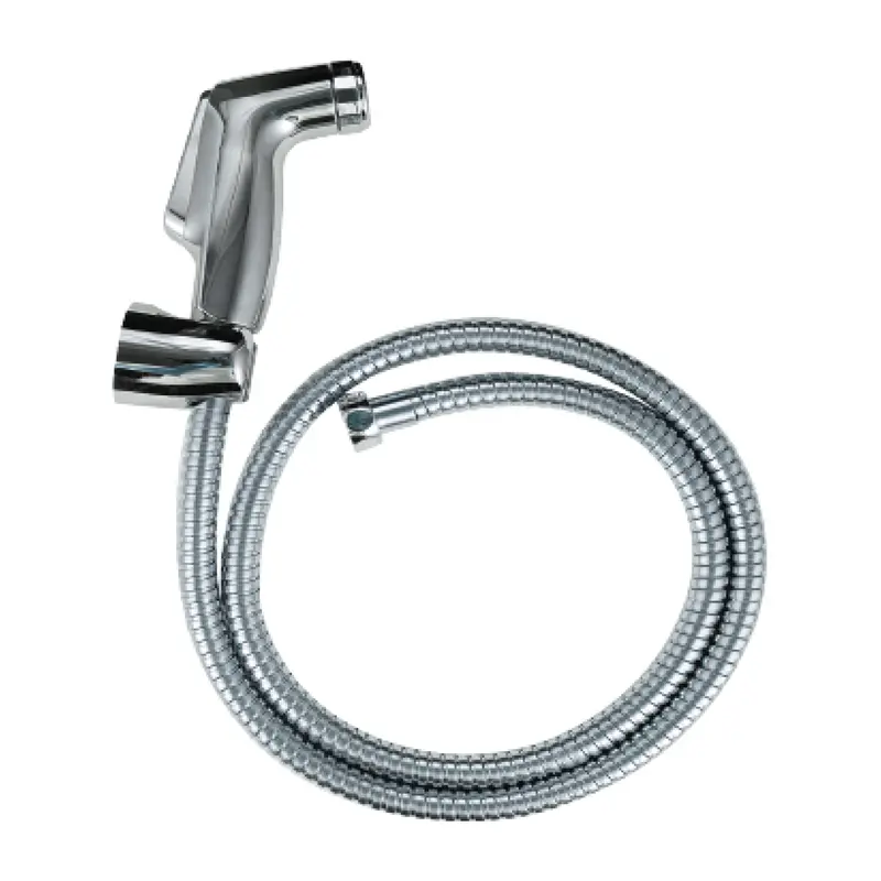 Chrome Telephone-Style Bidet Shower Set – 3-Piece Kit With Hose & Wall Mount 2