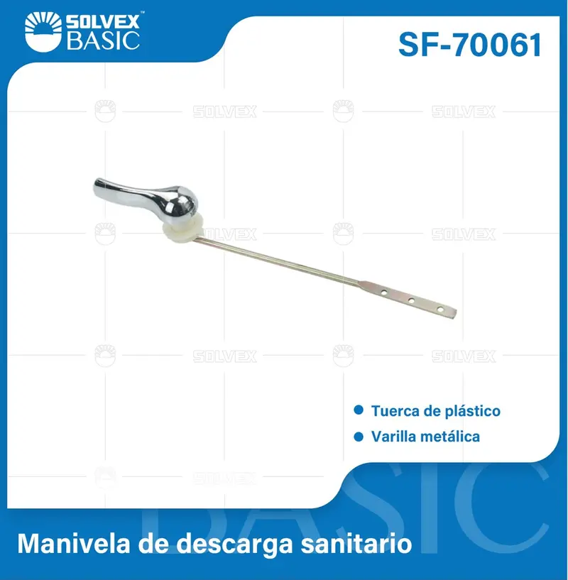 Chrome Toilet Flush Lever Assembly – Sanitary Handle With Metal Rod & Plastic Nut 1