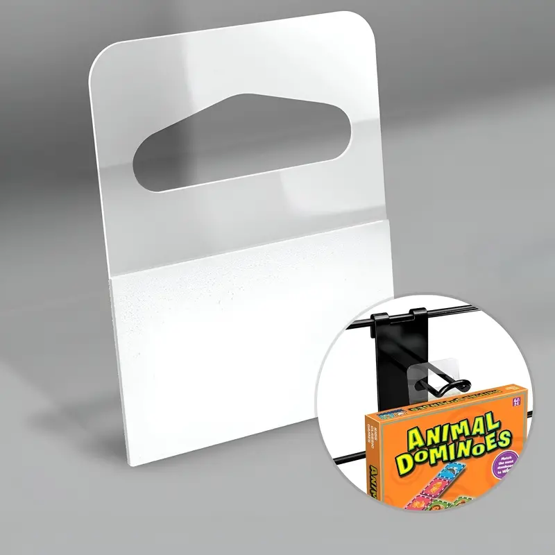 Clear Hanging Adhesive Strips – 1-1/4" × 1-5/8", 1000-Count Display Hook Labels 1
