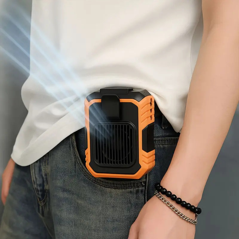 Clip-On Rechargeable Mini Fan – Usb-Powered, 3-Speed Waist Or Desk Fan 1