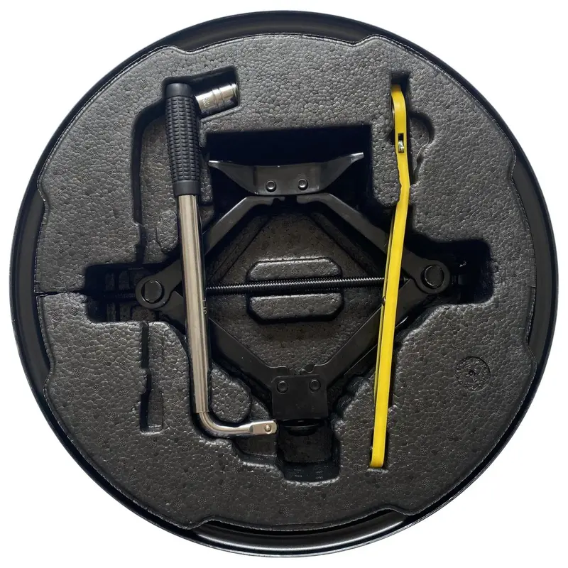 Compact 17-Inch Spare Tire Kit – Includes Jack & Essential Wheel Change Tools 1