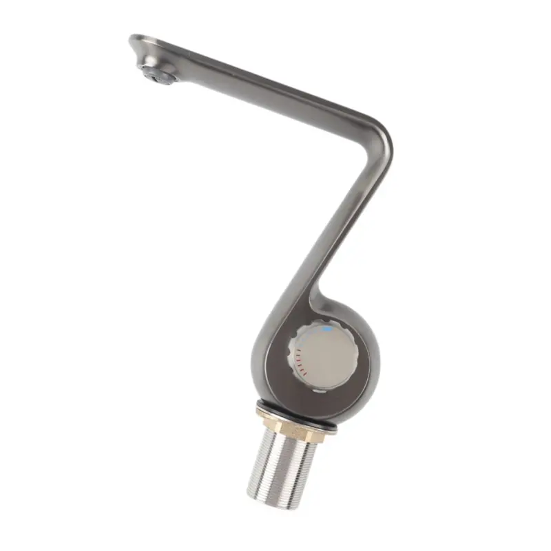 Compact Basin Faucet – 23 Cm Lever-Handle Monobloc, Matte Gray Finish, Space-Saving Design 1