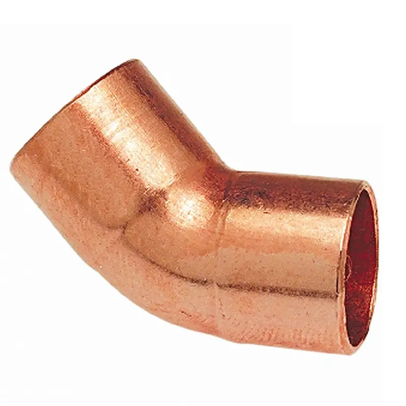 Copper 45° Elbow Fitting, Solder-Joint Or Press-Fit Compatible 1