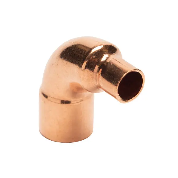 Copper Reducing 90° Elbow, For Step-Down Pipe Transitions 1
