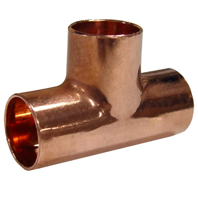 Copper Tee Fitting, Solder Or Press Connection 1