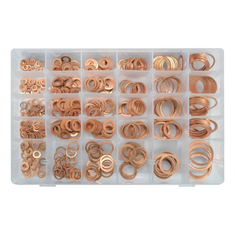 Copper Washer Assortment – 580-Piece Multi-Size Set 1