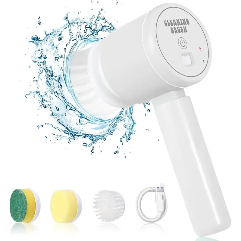 Cordless Rotating Electric Brush Cleaner – Ipx7 Waterproof Handheld Scrubber With Accessory Set 1