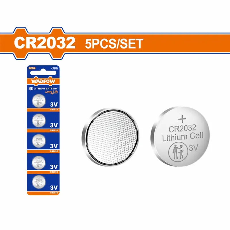 Cr2032 Lithium Coin Cell Batteries – 3V, 5-Year Shelf Life (5-Pack) 1