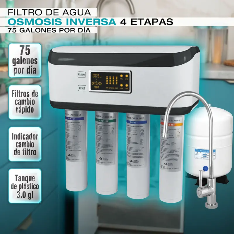 Crystal 75 Gpd Reverse Osmosis Water Filtration System – 4-Stage Ro Membrane For Home Use 1