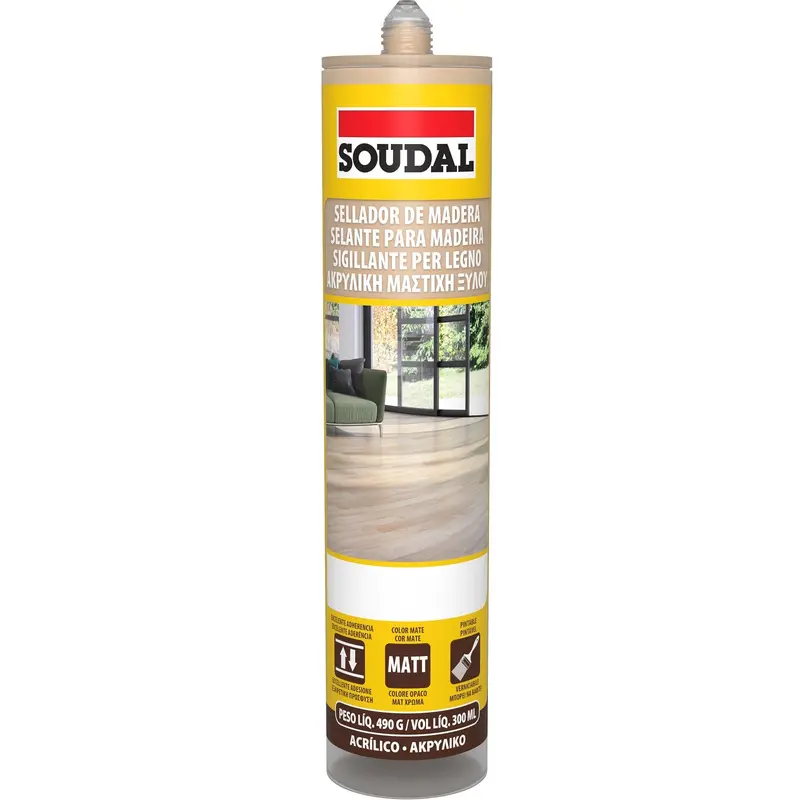 Dark Oak Acrylic Wood Sealant – 300 Ml (Soudal) 1