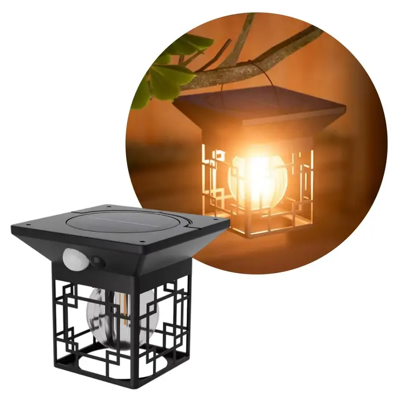 Decorative Solar Garden Light – 1200 Mah Motion-Sensing Led Lamp With Warm Light & Integrated Solar Panel 1