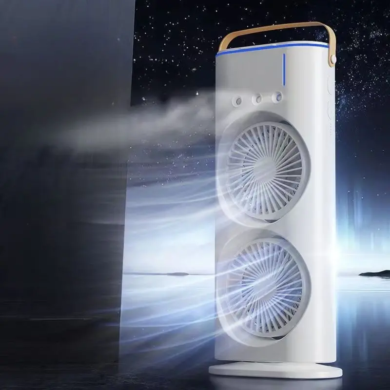 Desktop Evaporative Air Cooler – Compact White Unit With Humidification, Aromatherapy & Ice Chamber 1
