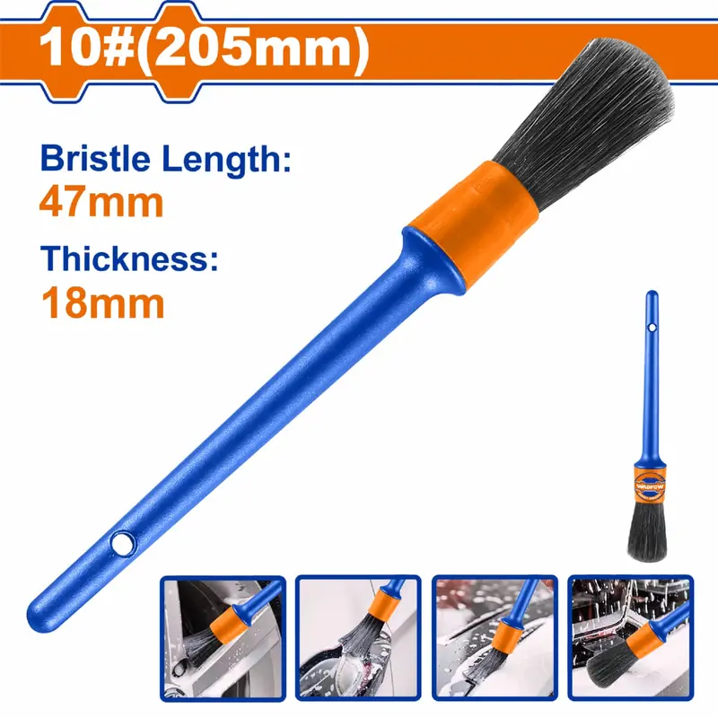 Detailing Brush #10 – Precision Cleaning For Small Gaps, 205Mm Length, 18Mm Diameter, 47Mm Bristles 1